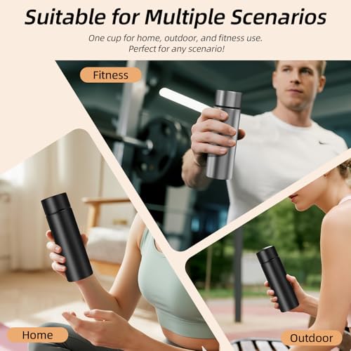 coocuture Cute Water Bottle - 5 Oz Mini Insulated Stainless Steel Bottle - Keeps Cold for 12 hours, Hot for 6 hours, Perfect for Purse or Kids Lunch Bag （Black） - Image 5