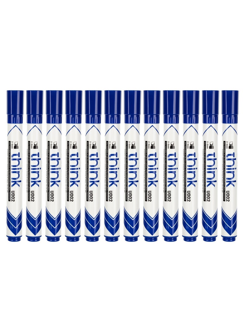 Deli EU00230 Whiteboard Marker 12pcs/boxâ€“ Blue â€“ Ideal for Classroom and Office Use - Image 2