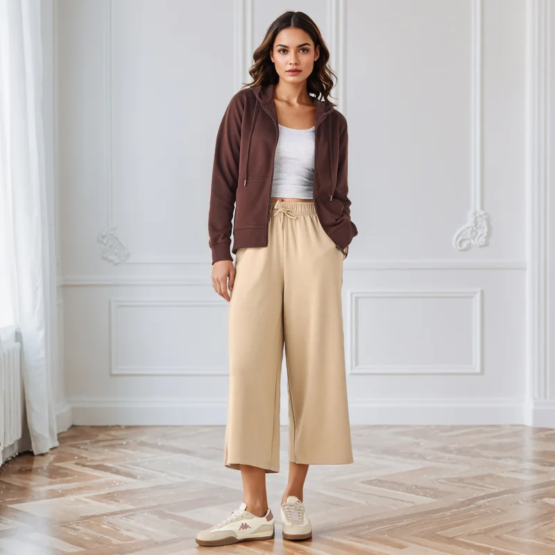 سبلاش فيڤ Wide Leg Drawstring Waist Culottes