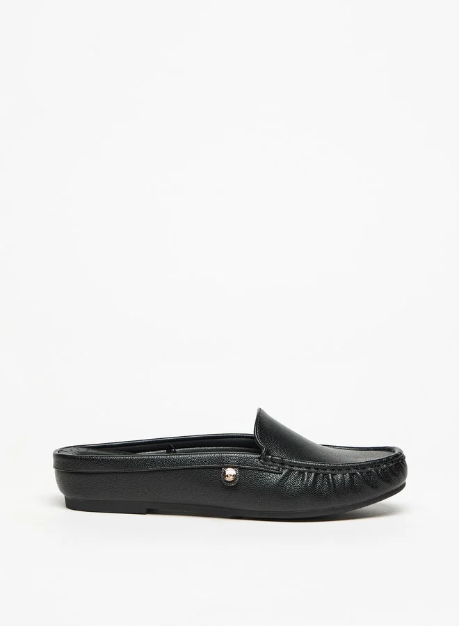 Flora Bella By Shoexpress Textured Slip-On Mules