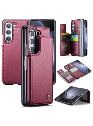 Wallet Case for Samsung Galaxy Z Fold 5, Premium Handmade Durable PU Leather Slim Shockproof Case with [Double Magnetic Clasp] [Card Holder] [Kickstand] [RFID Blocking] (Red) - pzsku/Z5474BF1956E3A09784E4Z/45/_/1715084966/328d4efe-ad29-4d84-900e-adc92009c063