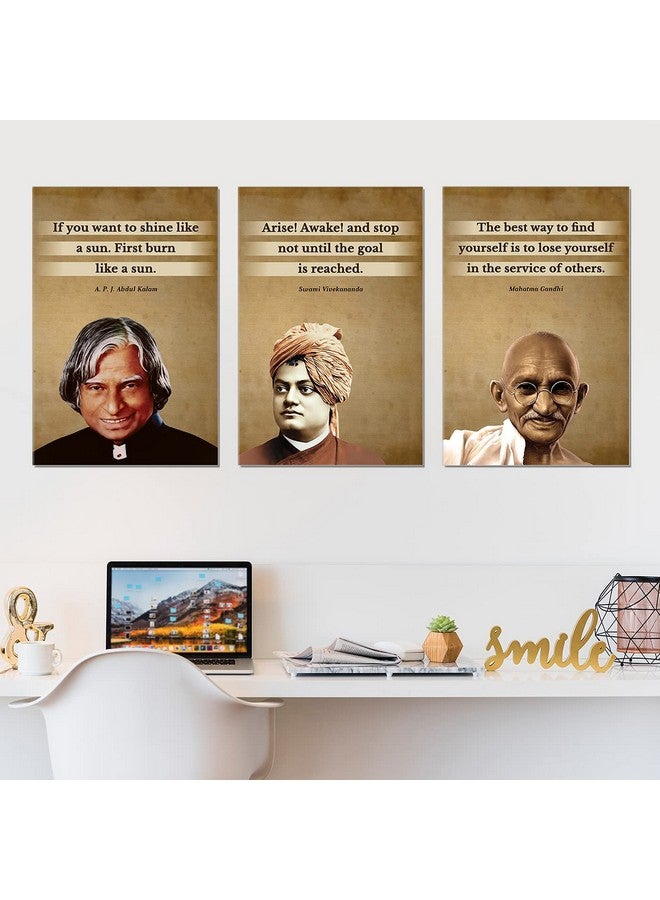 Chaka Chaundh Chaka Chaundh Paper Motivational Quotes Of Sardar Patel, Mother Teresa, Apj Abdul Kalam, Mahatma Gandhi, Swami Vivekananda, B R Ambedkar Posters (Vintage, 18 X 12Inches, Set Of 6) - Image 4
