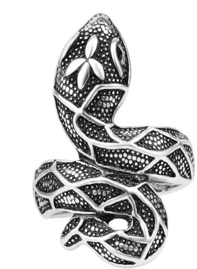 VIEN Snake oxide silver Ring for Men & Women Alloy Sterling Silver Plated Ring (PACK OF 1PC) (20) - Image 1
