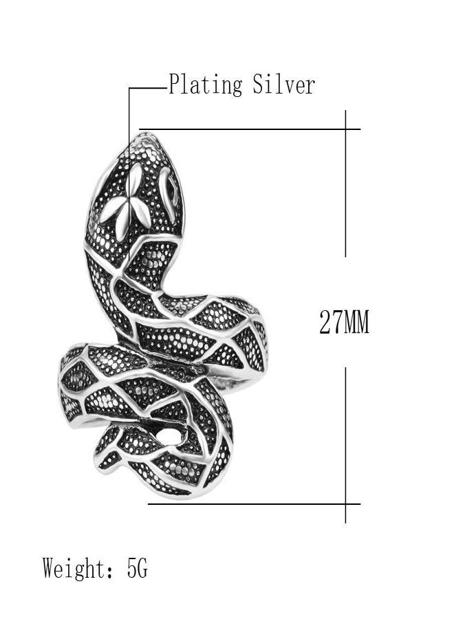 VIEN Snake oxide silver Ring for Men & Women Alloy Sterling Silver Plated Ring (PACK OF 1PC) (20) - Image 3