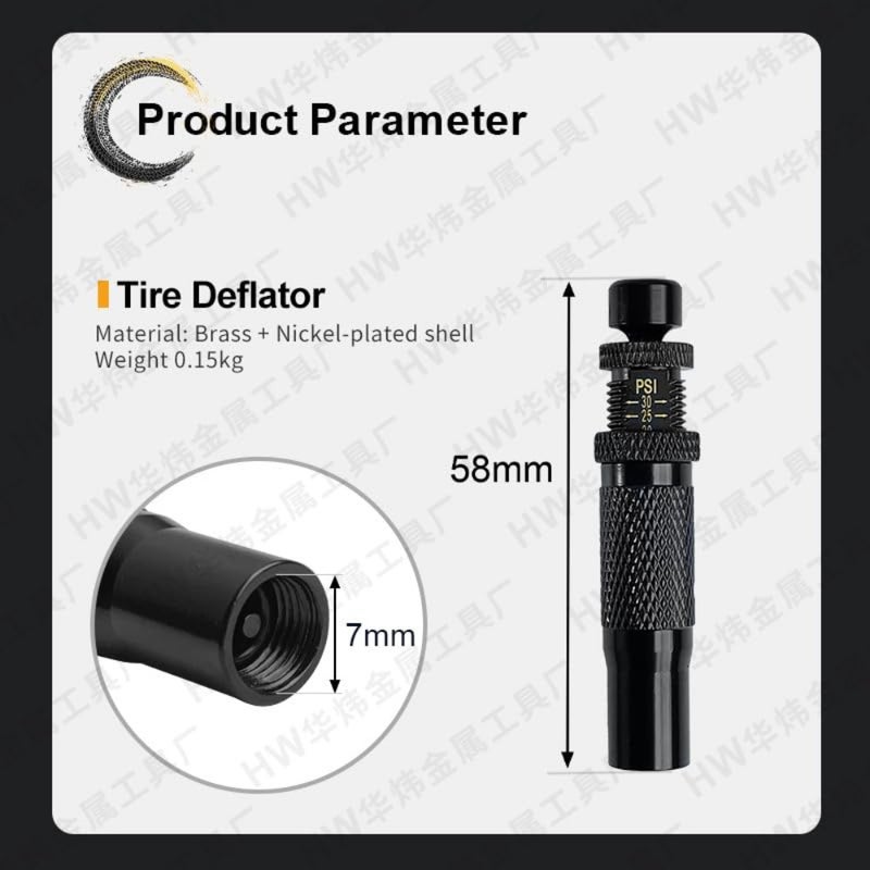 4 Pcs, Adjustable Auto-Stop Tire Deflator Valve Kit 10-30 PSI Screw-on Tyre Air Down Tool for Offroad 4x4, Adjustable for Vehicles, Motorcycle, Car, Truck - Image 3