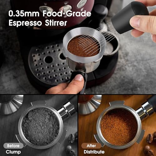Reoszeank 58mm Espresso Accessories Kit, Coffee Distributor and Tamper Leveler, WDT Tool and Dosing Funnel Set Fits 58 mm Espresso Machines and Portafilters - Image 3