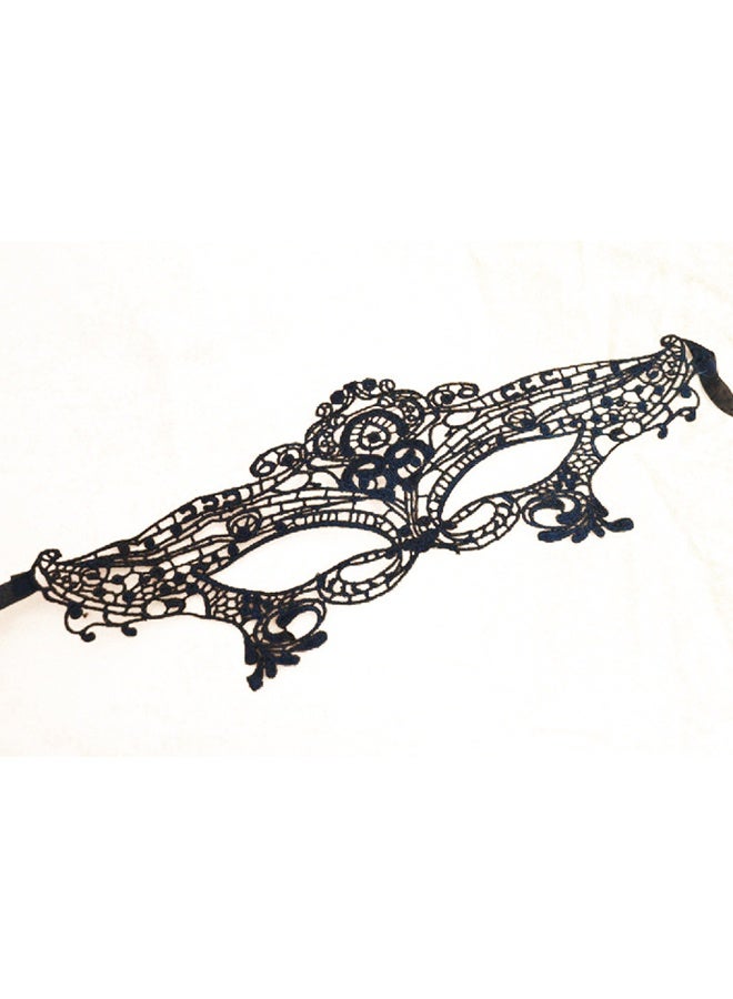 Prom Black Mask Exquisite Masquerade Mask with Intricate Floral Patterns Embellishments & Elastic Strap Ideal for Prom Masquerade Balls Halloween Cosplay and Party Decor  - Image 3