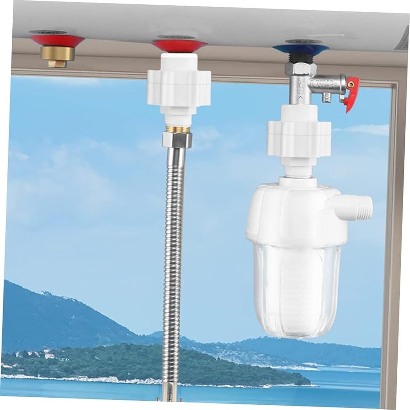 ABS Water Prefilter For Water Heater Kitchen Bathroom Shower Head Removes Chlorine Impurities White - Image 3