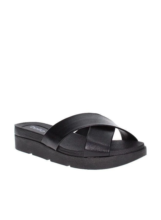 Beira Rio Millie Cross Strap Flat Sandals