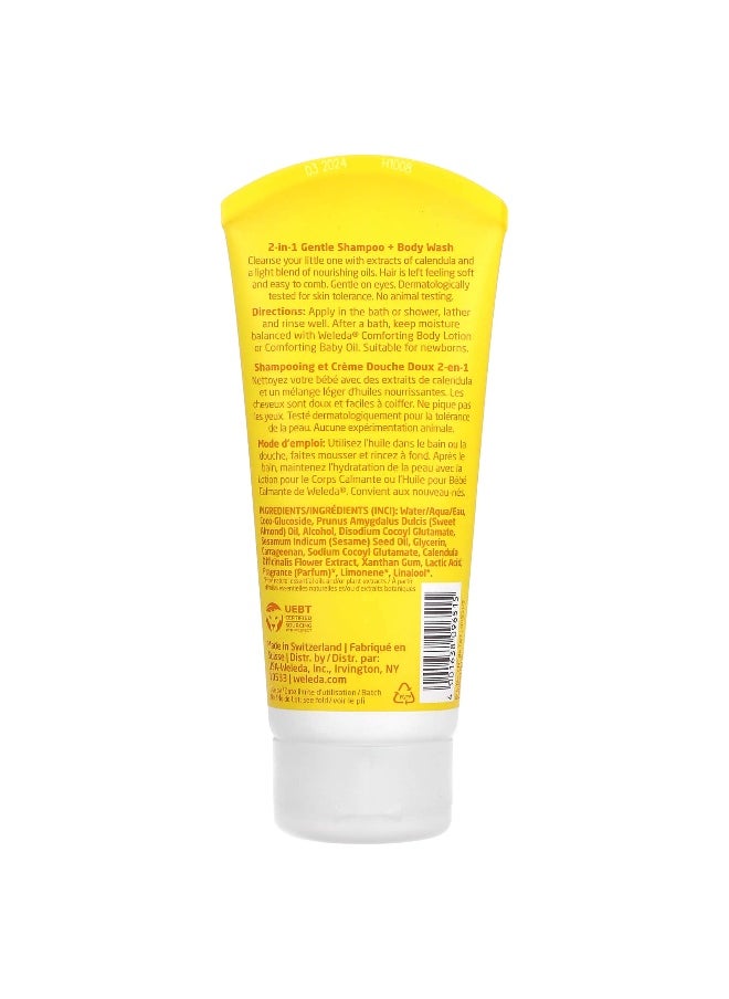 Weleda Weleda, 2-in-1 Gentle Shampoo + Body Wash, Calendula Extract, 6.8 fl oz (200 ml)  - Image 2