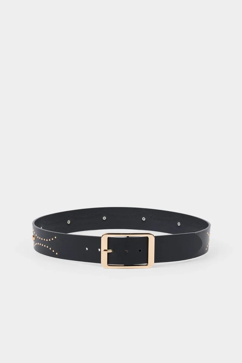 Defacto Woman Rectangle Clasp Faux Leather Classic Belt