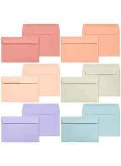 MATICAN A4 Envelopes 120Pack Colored Envelopes 4X6 Envelopes For Invitations Pastel Colored Envelopes A4 4 1/4 X 6 1/4 Inches 6 Warm Pastel Colors  - Image 1