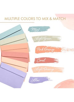 MATICAN A4 Envelopes 120Pack Colored Envelopes 4X6 Envelopes For Invitations Pastel Colored Envelopes A4 4 1/4 X 6 1/4 Inches 6 Warm Pastel Colors  - Image 3