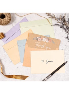 MATICAN A4 Envelopes 120Pack Colored Envelopes 4X6 Envelopes For Invitations Pastel Colored Envelopes A4 4 1/4 X 6 1/4 Inches 6 Warm Pastel Colors  - Image 2