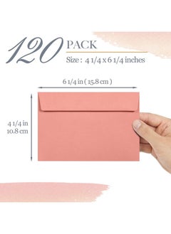 MATICAN A4 Envelopes 120Pack Colored Envelopes 4X6 Envelopes For Invitations Pastel Colored Envelopes A4 4 1/4 X 6 1/4 Inches 6 Warm Pastel Colors  - Image 4