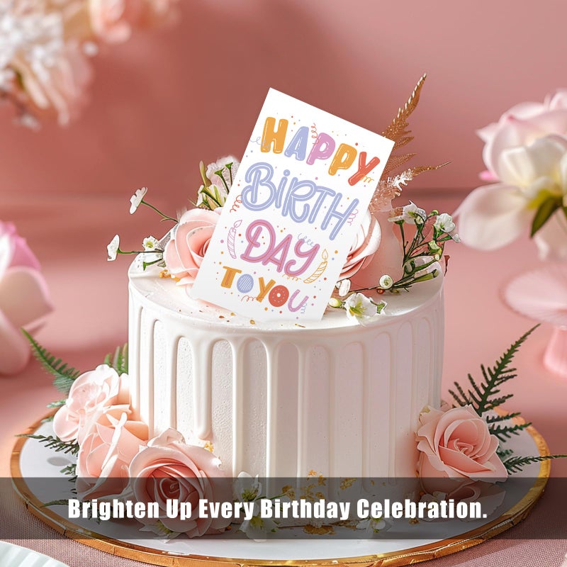 FUHITIM Birthday Cards,25 Pcs Blank Cards with Envelopes & Stickers,25 Design,4x6 Inches Happy Birthday Card,Birthday Card for Kids,Friends,Family and Colleagues - Image 4