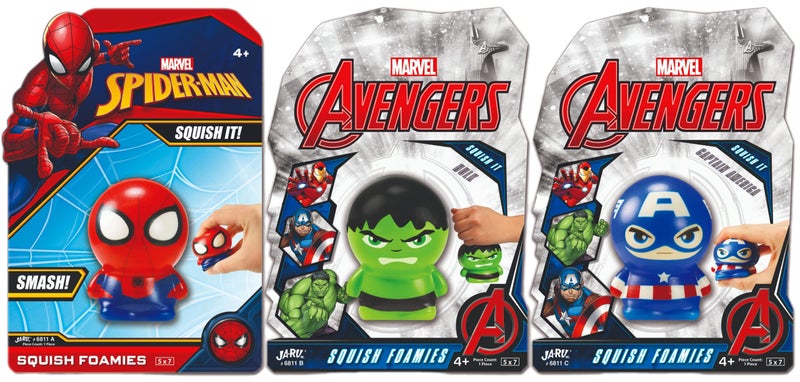 Ja-Ru JARU Marvel Avengers Spiderman Foam Balls for Kids 3 Squishy Toy Superhero Stress Balls Stress Relief Therapy Squeeze Ball Bulk Gifts Classroom Prizes ABC68113 - Image 3