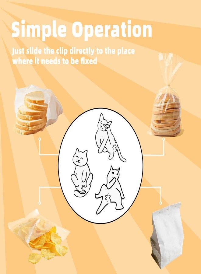 K TOMOTO Funny Cat Butt Bread Clips - Reusable Food Bag Sealer for Bread & Snack Bags - Cat Lover's Kitchen Essential & Quirky Home Decor (3 Pcs) - Image 2