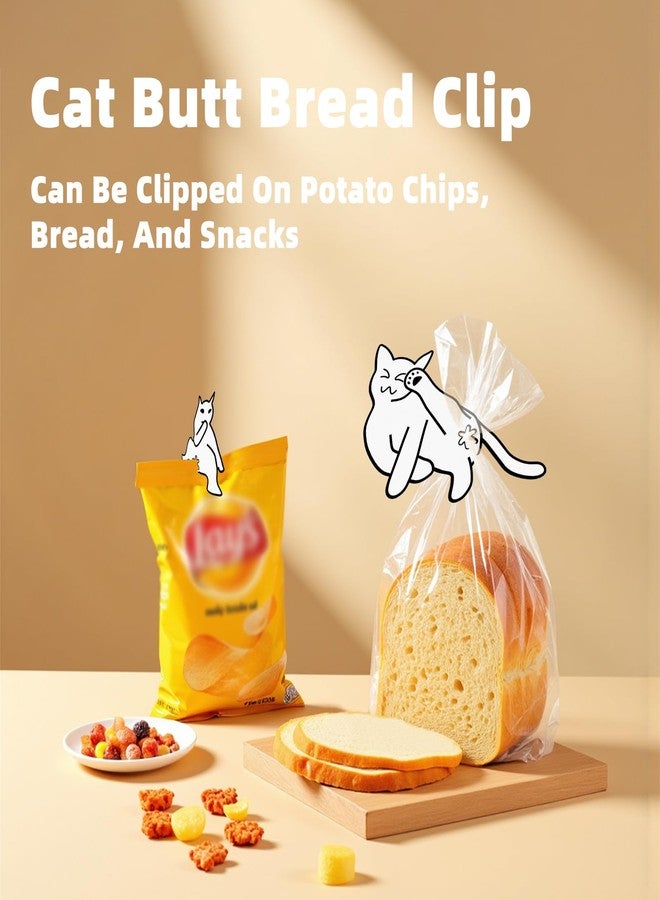 K TOMOTO Funny Cat Butt Bread Clips - Reusable Food Bag Sealer for Bread & Snack Bags - Cat Lover's Kitchen Essential & Quirky Home Decor (3 Pcs) - Image 3