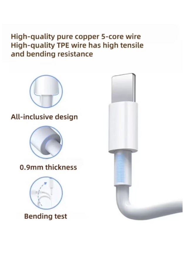 35W USB-C fast charger cable with 1M Type-C for fast charging of smart phones and tablets - Image 3