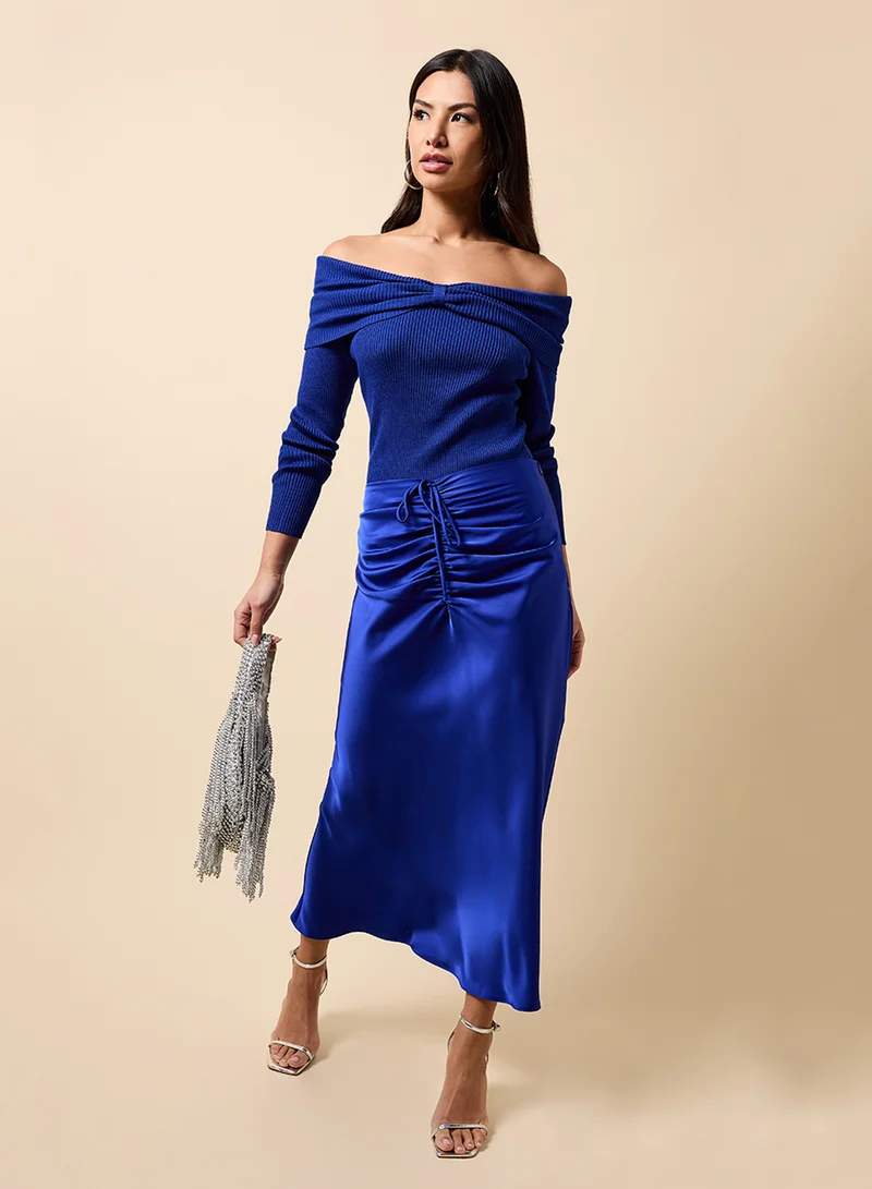 Little Mistress Off Shoulder Long Sleeve Top