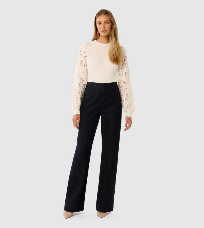 فورايفر نيو CHARLIE Lace Long Sleeves Top