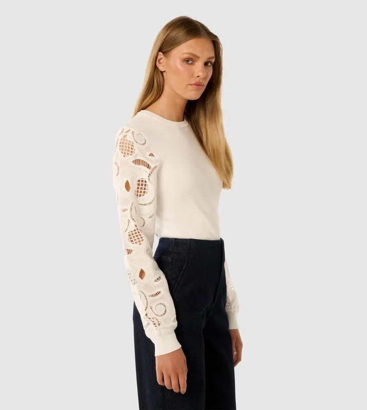 forever new  CHARLIE Lace Long Sleeves Top for Women | Best Price UAE