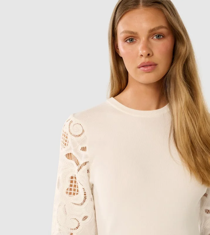 forever new  CHARLIE Lace Long Sleeves Top for Women | Best Price UAE