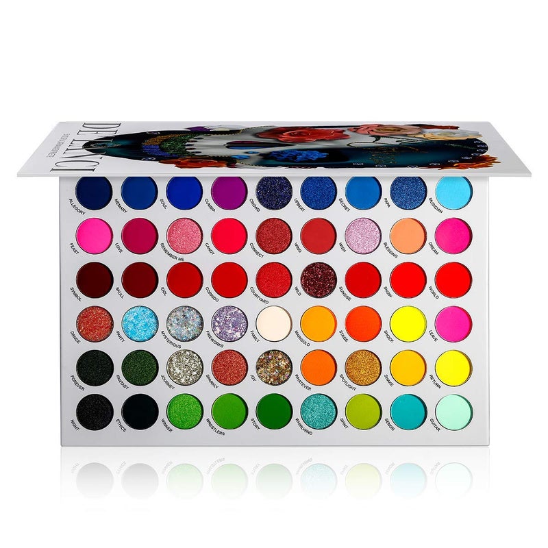 COSLUXE DELANCI Original Big Colorful Eyeshadow Palette Professional 54 Color Board Eye Shadow Bright Neon Glitter Matte Shimmer Makeup Pallet Highly Pigmented Powder Eye Shadow - Image 2