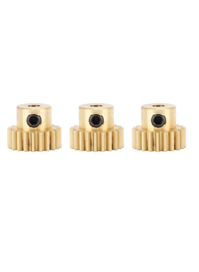 Thoraya 3Pcs RC Car Gear Copper M0.8 3.175mm Diameter Remote Control Car Motor Gear Replacement 15T  - Image 1