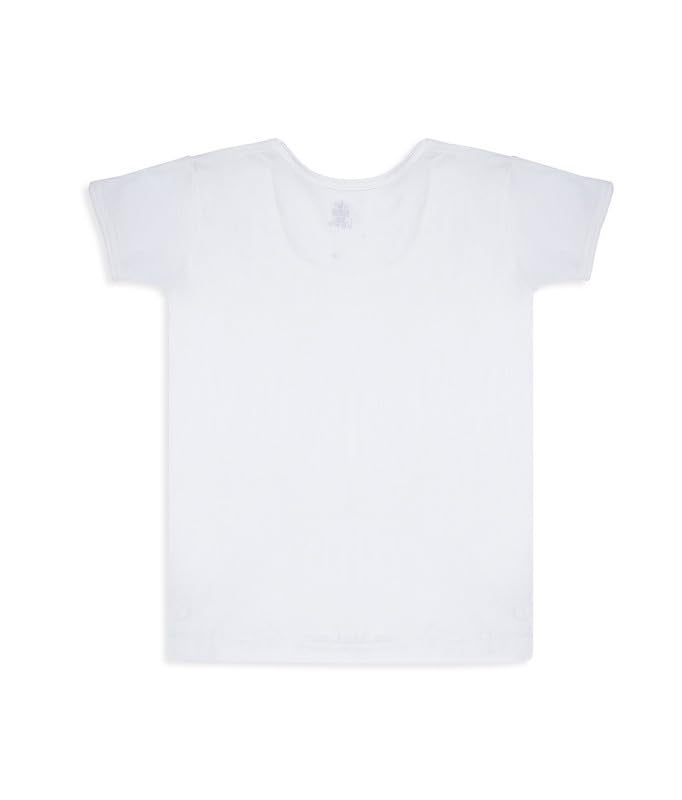 VIP Bonus Junior Kids Combed Cotton White Vest with Sleeve for Boys 5-6 Years - Image 3