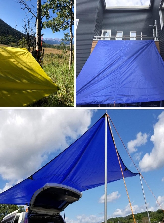 TRIWONDER Hammock Rain Fly Waterproof Tarp Camping Tent Footprint Ground Cloth Backpacking Tarp Camp Shelter Sunshade Mat for Outdoor Hiking Beach Picnic (Dark Blue, S - 98 x 59in) - Image 5