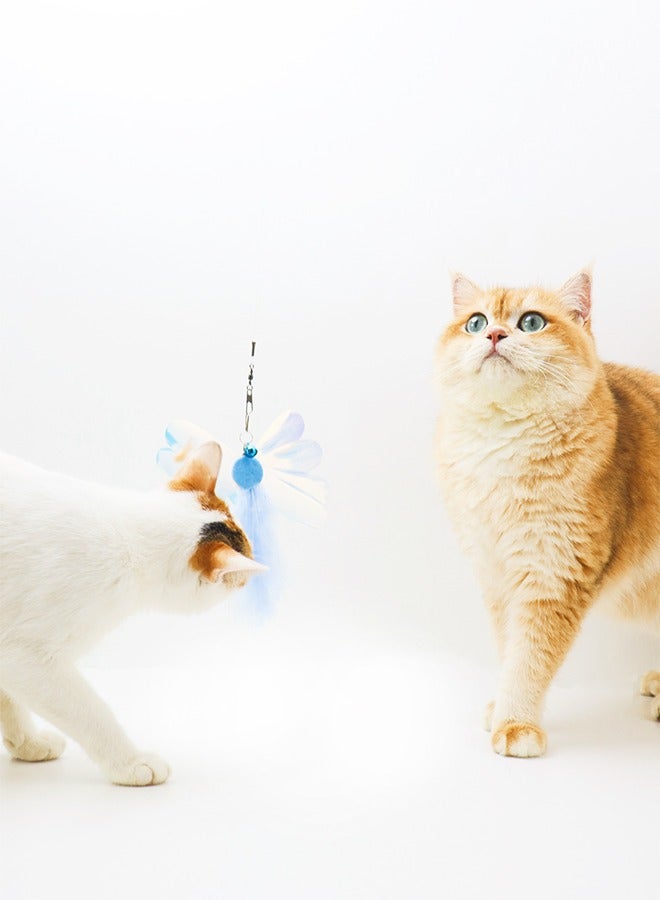 3PCS Cat Feather Toy Replacements, Interactive Cat Teaser Refills Bite Resistant Cat Toy Wand Attachments with Bells for Cat Toy - Image 5