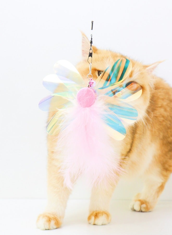 3PCS Cat Feather Toy Replacements, Interactive Cat Teaser Refills Bite Resistant Cat Toy Wand Attachments with Bells for Cat Toy - Image 4