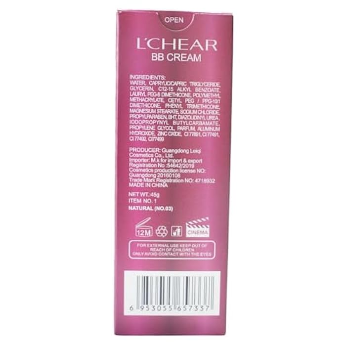 L'chear BB Cream Waterproof Fit Me Long Lasting Full Coverage Shade Number 03 - Image 4