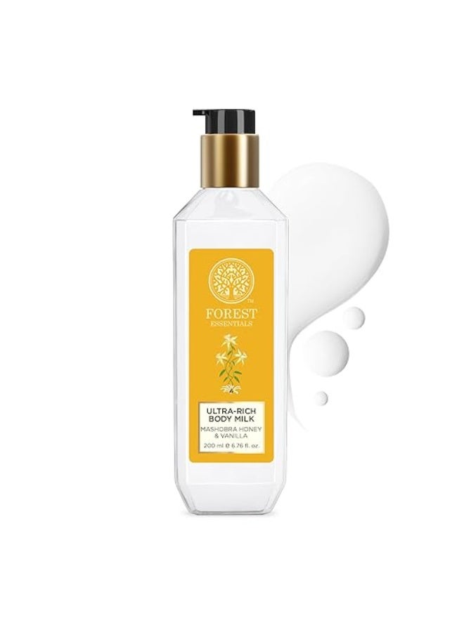 Forest Essentials Ultra-Rich Body Milk Honey & Vanilla | Ayurvedic Nourishing Body Lotion to Replenish Skin Moisture and Leave it Smooth & Scented - Image 2