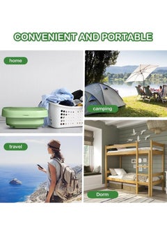 AL RAID Portable Mini Washing Machine with Spin Cycle, Compact Design, Green, with Drainage Basket  - Image 5