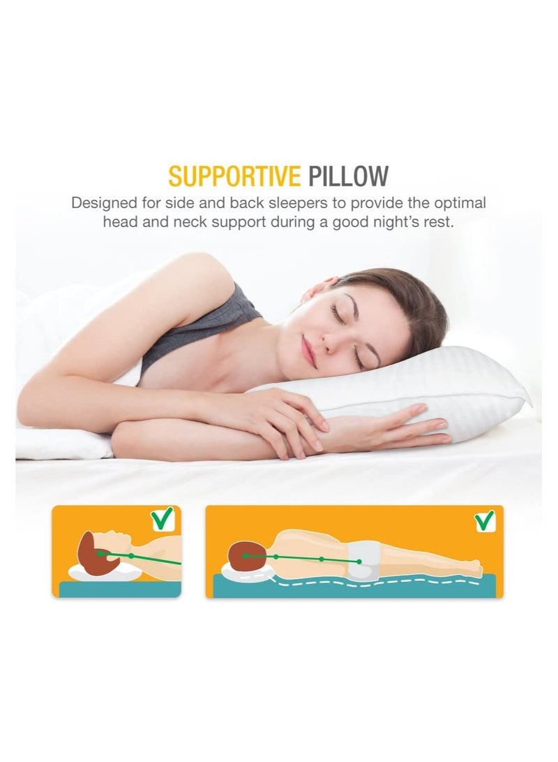 إي وورلد وسائد السرير فائقة النعومة وخالية من المسببات للحساسية للمنزل وغرف الفندق. - Image 5