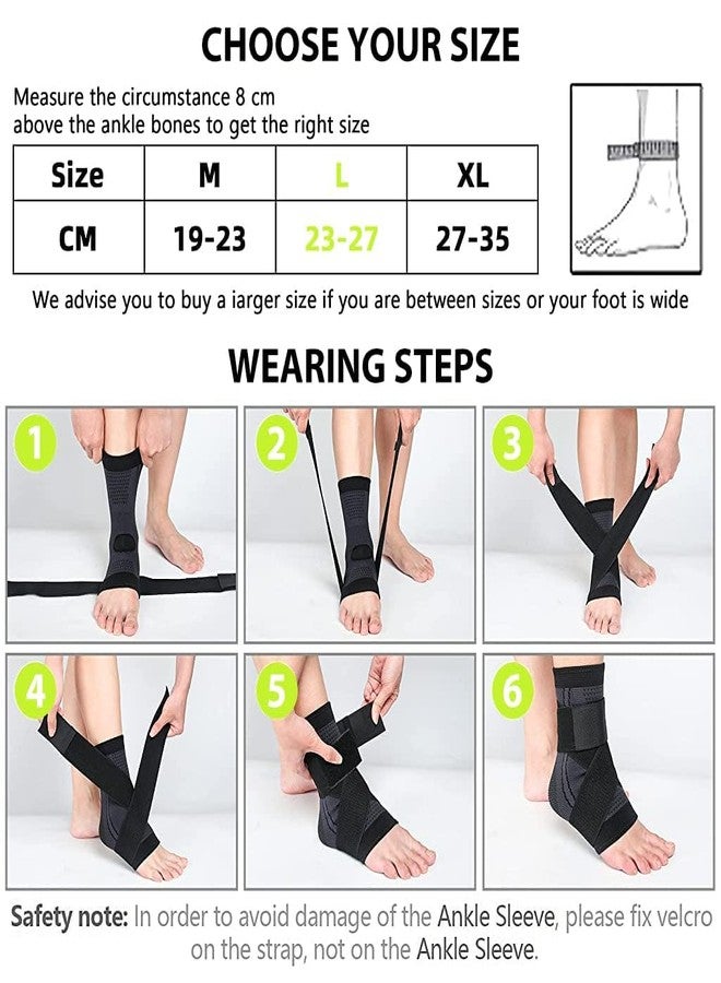 Cetaplast Ankle Support for Ligament Damage Sprained Ankle, Achilles Tendonitis Foot & Plantar Fasciitis Support Strap, Heel Pain Relief & Wrap for Compression (Large) - Image 2