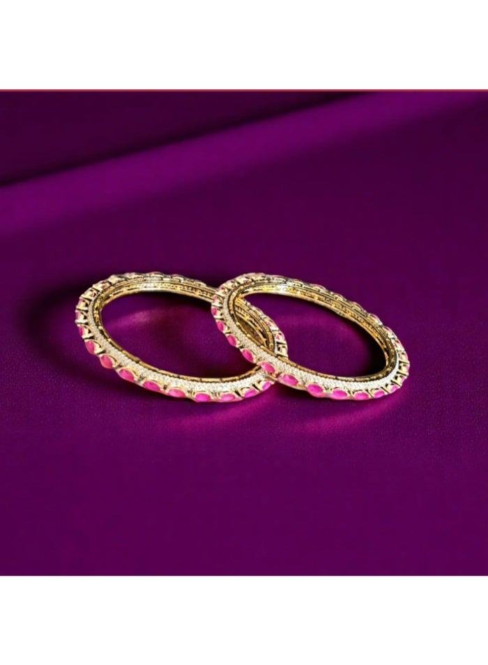 Pretty Precious 426827 Cz Classic Bangles With 2 Tone Plating-Size 2.6 - Image 3