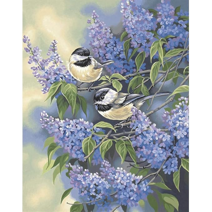 Paintworks Paint By Number Chickadees&Lilacs