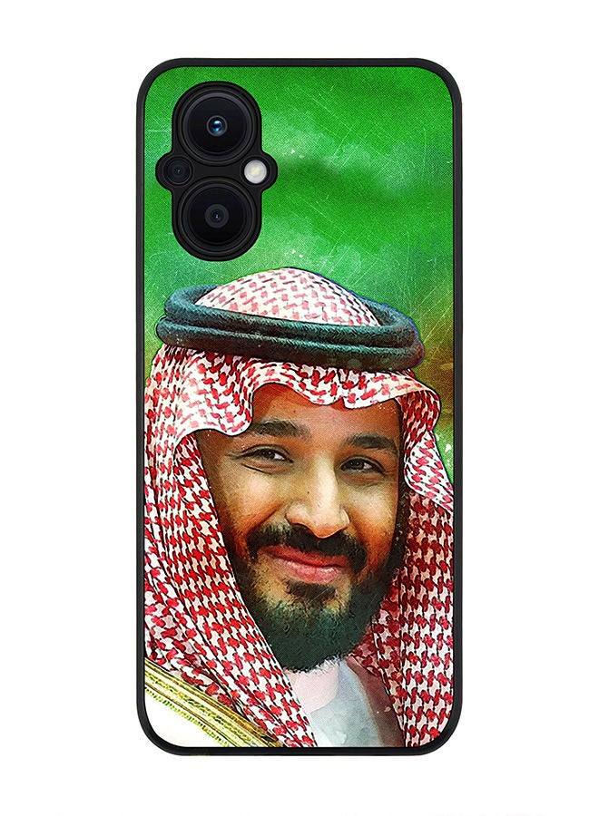 Stylizedd Rugged Black edge case for Oppo Reno7 Z  Slim fit Soft Case Flexible Rubber Edges Anti Drop TPU Gel Thin Cover -  HH Mohammed Bin Salman - Image 1