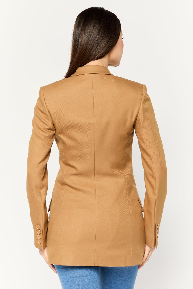 STELLA MCCARTNEY Women Solid Trench Coat, Light Tan  - Image 4