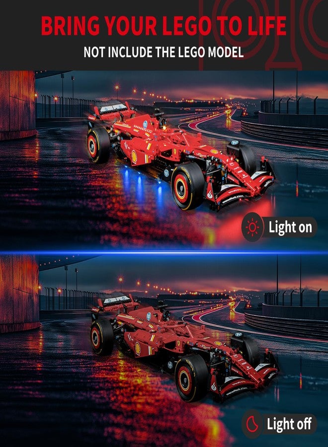 BRIKSMAX Light Kit for Lego Ferrari SF-24 F1 Car - Innovative LED Lighting, Compatible with Lego Technic 42207 - Not Included - Image 2