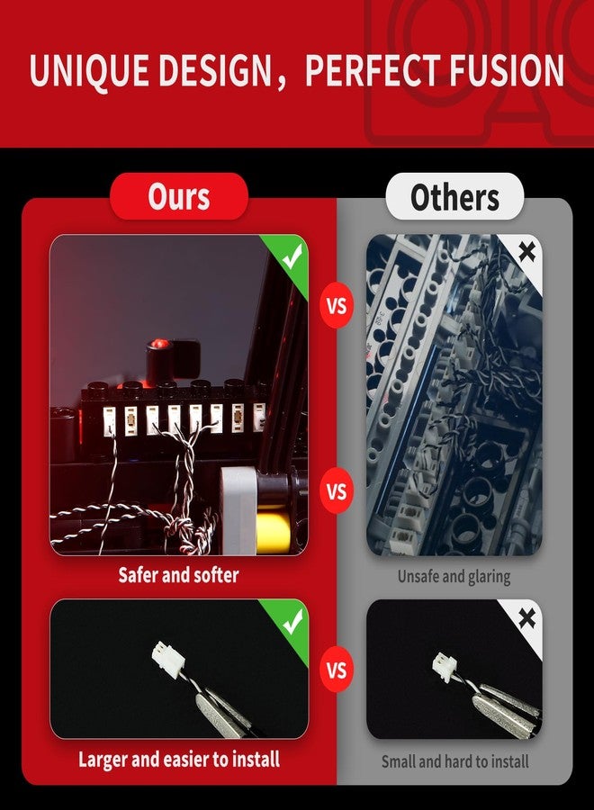 BRIKSMAX Light Kit for Lego Ferrari SF-24 F1 Car - Innovative LED Lighting, Compatible with Lego Technic 42207 - Not Included - Image 4