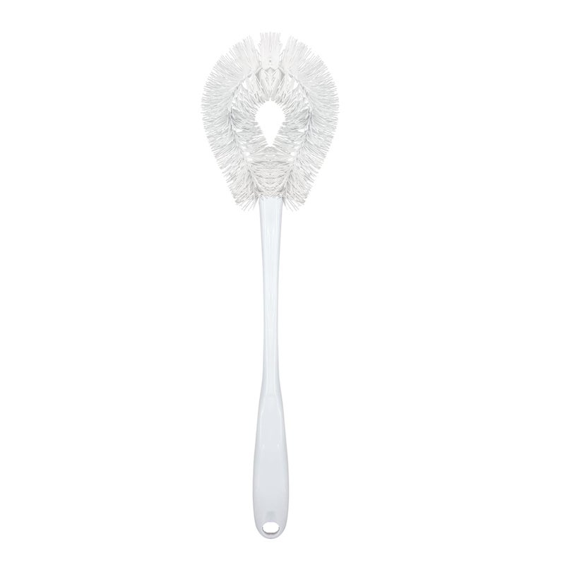 LOLA Toilet Bowl Brush w/Curved Head, Coated Wire, Durable Poly Bristles, Reaches Under Toilet Bowl Rim, 1 Pack - Image 1