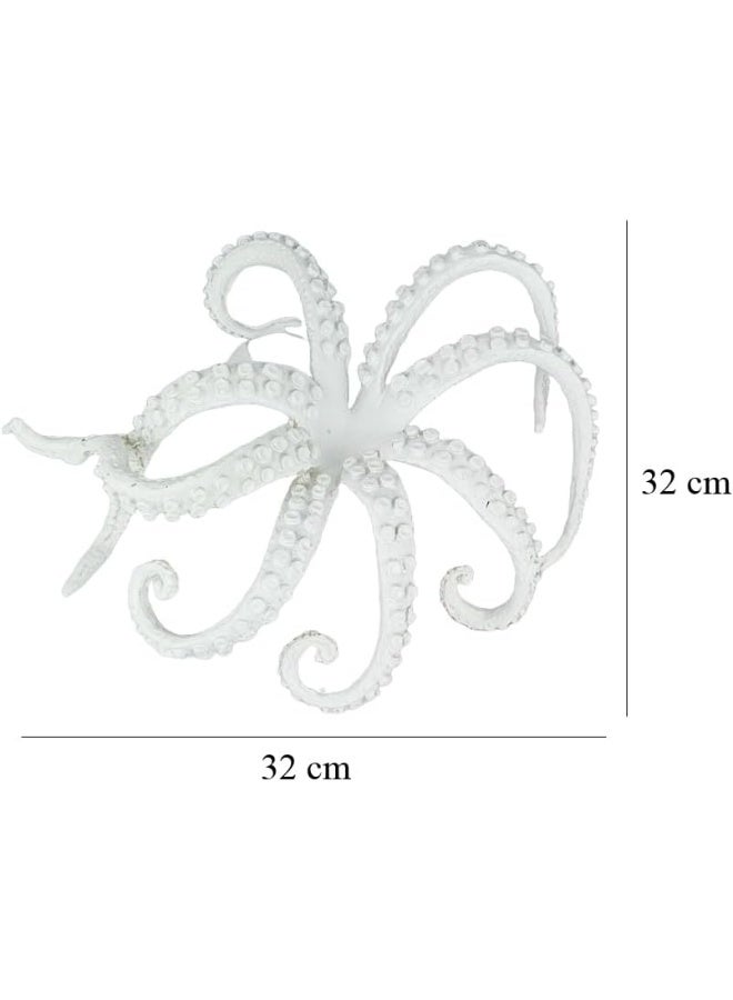 YINZUO YINZUO Resin Octopus Figurine Decorative Ocean-Themed Sea Animal Sculpture for Coastal, Nautical, or Beach House Decor (White) - Image 3
