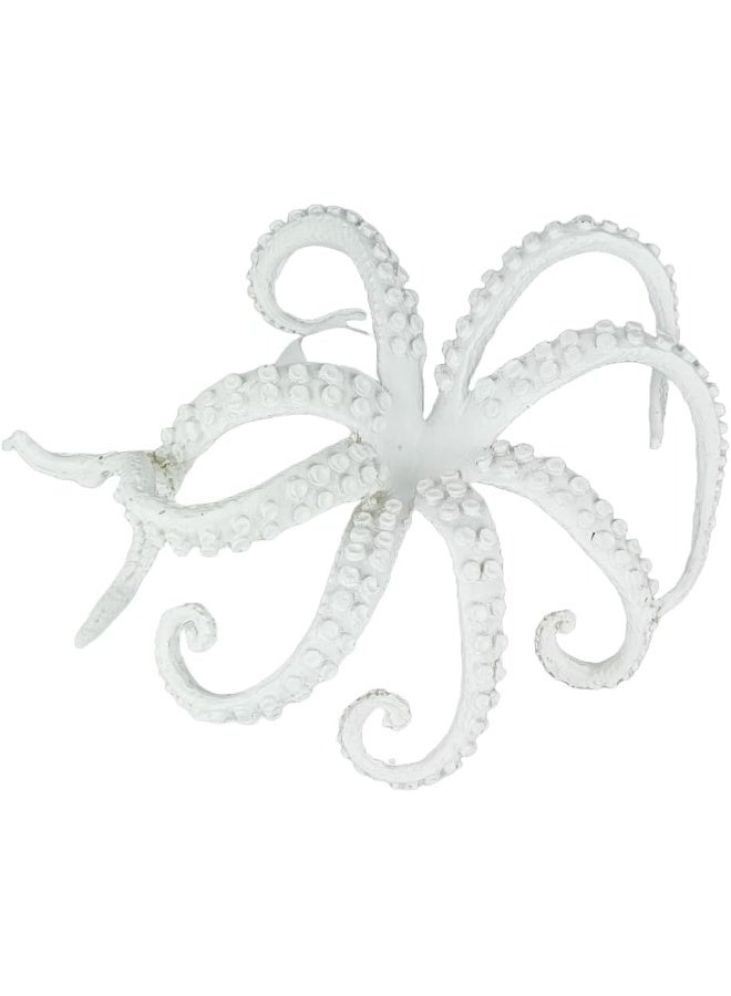 YINZUO YINZUO Resin Octopus Figurine Decorative Ocean-Themed Sea Animal Sculpture for Coastal, Nautical, or Beach House Decor (White) - Image 4
