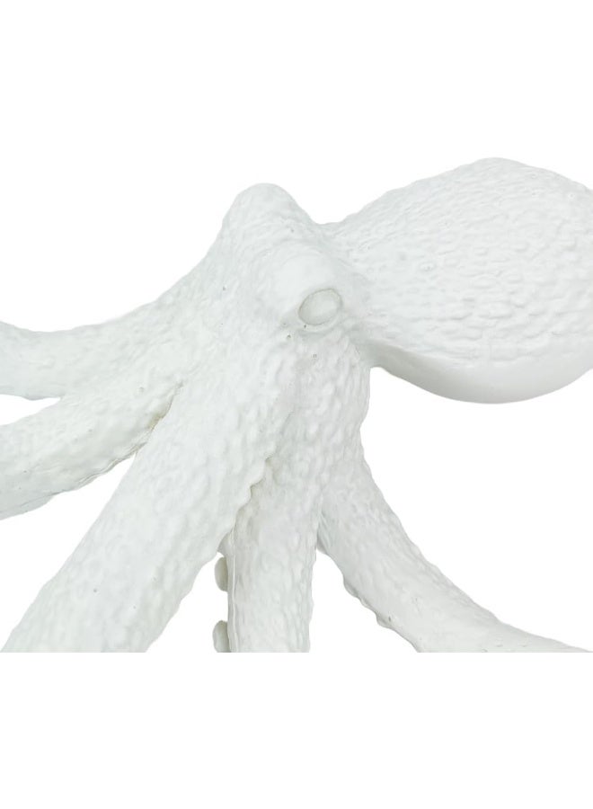YINZUO YINZUO Resin Octopus Figurine Decorative Ocean-Themed Sea Animal Sculpture for Coastal, Nautical, or Beach House Decor (White) - Image 5