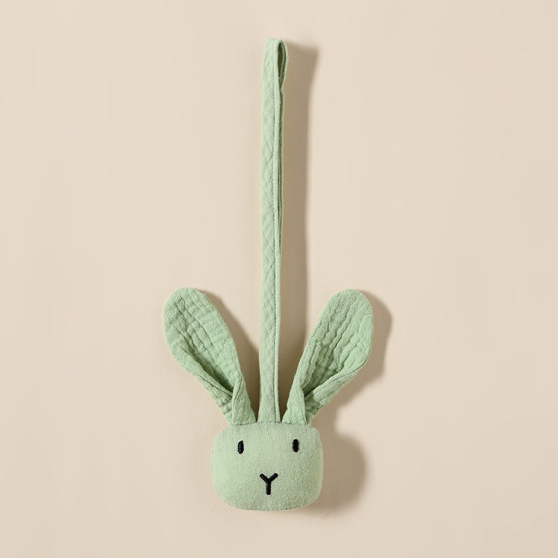 Newborn Pacifier Chain Baby Stroller Toy Pendant Cotton Gauze Baby Safety Seat Rabbit Muppet - Image 1